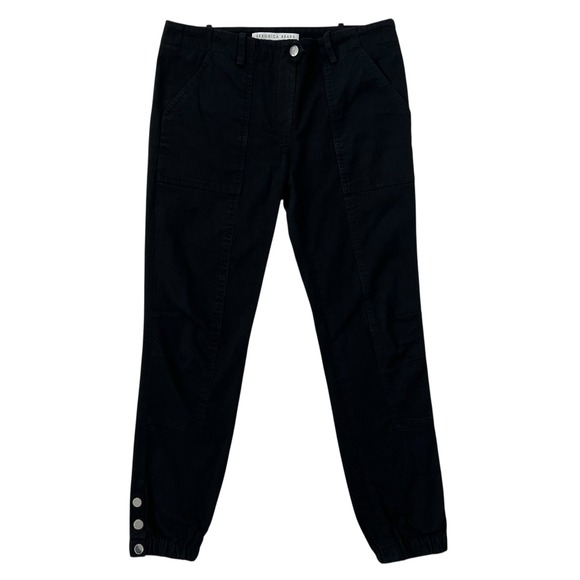 Bundle of 2 Veronica Beard Field Cargo Cropped Twill Pants Black and Green SZ 6‎ - Picture 5 of 16